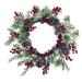 The Holiday Aisle® Christmas Holly 20" Plastic Wreath in Green/Red | 20 H x 20 W x 5 D in | Wayfair 4E02102E7BF44E29A4DBDE998C76623C