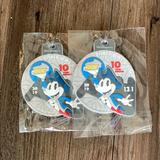 Disney Other | 2 Disney Mickey Luggage Tags For Wine & Dine Race | Color: Blue/Gray | Size: Os