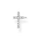 Thomas Sabo Damen Einzel Ohrstecker Kreuz silber, 925 Sterlingsilber