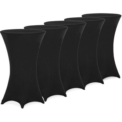 DETEX® Stehtisch Husse 5er Set Ø60-65/70-75/80-85cm Farbwahl Stretch Stehtischhusse Überzug 5er Set