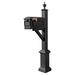 Qualarc Westhaven System w/ Lewiston Post Mounted Mailbox Aluminum in Black, Size 56.0 H x 37.0 W x 9.0 D in | Wayfair WPD-SB1-S5-LMC-BLK
