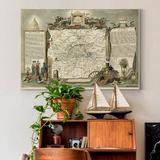 World Menagerie 'Atlas Nationale Illustre I' - Painting Print on Canvas Canvas, Solid Wood in White | 36 H x 24 W x 1 D in | Wayfair