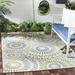 Green/White 48 x 0.16 in Area Rug - Winston Porter Attah Floral Cream/Green Indoor/Outdoor Area Rug | 48 W x 0.16 D in | Wayfair