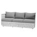Source Furniture Scorpio Outdoor Sofa w/ Cushion Metal/Olefin Fabric Included/Rust - Resistant Metal in Gray/White | 28 H x 82 W x 31 D in | Wayfair