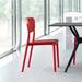 AllModern Farrah Outdoor Stacking Dining Side Chair Plastic/Resin in Red | 32.3 H x 17.7 W x 21 D in | Wayfair FAA325434DEE47AC84F231E814E75864