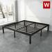 Wise Home Products 14" Steel Platform Bed Metal in Black | 14 H x 78 W x 82 D in | Wayfair WHPKing