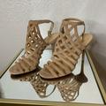 Michael Kors Shoes | Michael Kors Suede Heels | Color: Tan | Size: 7