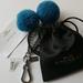 Coach Bags | Coach Blue Fur Balls Bnwt!! | Color: Blue | Size: Os