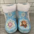 Disney Shoes | Disney Frozen Girls Slippers Toddlers Size 7/8 | Color: Blue/White | Size: 7/8