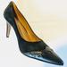 Coach Shoes | Coach Black Pointy Toed High Heels Leather Trim | Color: Black | Size: 9.5
