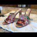 Gucci Shoes | Gucci Floral-Print Apricot Pink Mules | Color: Pink/Red | Size: 8.5