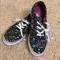 Vans Shoes | Floral Vans With White Laces | Color: Black/Purple | Size: Kids 2.5