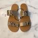 J. Crew Shoes | J. Crew Snake Embossed Easy Summer Slide Sandal | Color: Gray/Tan | Size: Various