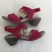 Anthropologie Shoes | Eric Michael 40 Red Suede Anthropologie Sandals | Color: Red | Size: Eur 40 Us 9.5 - 10
