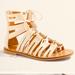 J. Crew Shoes | J Crew 100% Leather Gladiator Sandals | Color: Cream | Size: 7