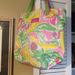 Lilly Pulitzer Bags | Lily Pulitzer | Este Lauder Pink Green Tote Bag | Color: Green/Pink | Size: Os