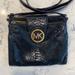 Michael Kors Bags | Michael Kors Black Snakeskin Crossbody Bag | Color: Black/Gold | Size: Os