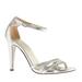 J. Crew Shoes | J. Crew Metallic Leather High Heel Sandal, Size 8 | Color: Silver | Size: 8