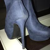 Jessica Simpson Shoes | Jessica Simpson Blue Suede Platform Boots | Color: Blue | Size: 7.5