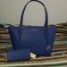Michael Kors Bags | Michael Kors Purse And Wallet Set | Color: Blue/Silver | Size: 13x11x5