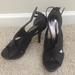 Coach Shoes | Coach “Adelle” Leather Peep Toe Pumps Size 7 | Color: Black | Size: 7