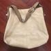 Coach Bags | Coach Cream Leather W/ Snakeskin Trimmed Hobo Bag | Color: Cream/Tan | Size: Os