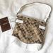 Coach Bags | Coach Signature Logo Shoulder Bag White & Tan | Color: Tan/White | Size: Os