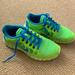 Nike Shoes | Neon Green & Blue Nike Free Running Sneakers Shoes | Color: Blue/Green | Size: 7