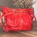 Coach Bags | Genuine Coach Red Patent Leather Medium Hobo | Color: Red/Silver | Size: Os