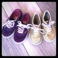 Vans Shoes | Bundle Of Girls Vans Shoes | Color: Gold/Purple | Size: 8/8.5