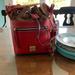 Dooney & Bourke Bags | Dooney & Bourke Red Leather/Brown Suede Bag | Color: Brown/Red | Size: Os