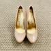Jessica Simpson Shoes | Jessica Simpson Parisah Pointed Platform Size 6.5 | Color: Cream/Gold | Size: 6.5