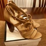 Nine West Shoes | Great Neutral Nine West High Heeled Sandals | Color: Tan | Size: 10