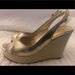 Lilly Pulitzer Shoes | Lilly Pulitzer Gold Wedge | Color: Gold | Size: 8