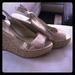 Jessica Simpson Shoes | Jessica Simpson Gold Wedge Espadrilles | Color: Gold | Size: 8
