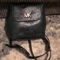 Michael Kors Bags | Michael Kors Mott Leather Backpack Racing Green | Color: Black/Green | Size: Os