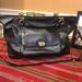 Coach Bags | Coach Campbell Turnlock Grey Black Leather Handbag | Color: Black/Gray | Size: Os
