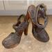 Michael Kors Shoes | Michael Kors Mary Jane Block Heel & Leather Slingback Clogs Size 7 | Color: Brown | Size: 7