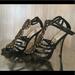 Jessica Simpson Shoes | Jessica Simpson Black Strappy Sandal W/ Silver | Color: Black/Silver | Size: 7.5