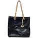 Michael Kors Bags | Michael Kors Large Black Patent Leather Tote Bag | Color: Black/Cream | Size: Os