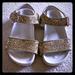 J. Crew Shoes | Girls Jcew Glitter Gold Sandals | Color: White | Size: 1g