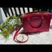 Michael Kors Bags | Michael Kors Ellis Satchel (L) Leather Bag | Color: Red | Size: 13.5""W X 9.5""H X 5""D