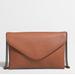 J. Crew Bags | J Crew Leather Envelope Clutch With Chain Strap | Color: Brown/Gold | Size: Os