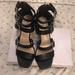 Nine West Shoes | Nine West Chunky Heels Open Toe Shoes | Color: Black | Size: 8.5