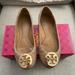 Tory Burch Shoes | Euc Tory Burch Quilted Flats | Color: Gold/Tan | Size: 7.5