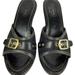 Coach Shoes | Coach Black Heel Slides Buckles & Studs 7 | Color: Black | Size: 7