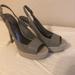 Jessica Simpson Shoes | Jessica Simpson Slingback Platform Heels. | Color: Gray | Size: 10