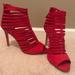 Zara Shoes | Brand New Zara Open Toe Red Heels Sandals Size 40 | Color: Red | Size: 10