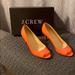 J. Crew Shoes | Jcrew Patent Peach Heels W Open Toe | Color: Orange | Size: 8