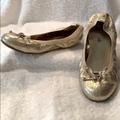 Michael Kors Shoes | Euc Girls Size 3 Gold Michael Kors Ballet Flats | Color: Gold | Size: 3g